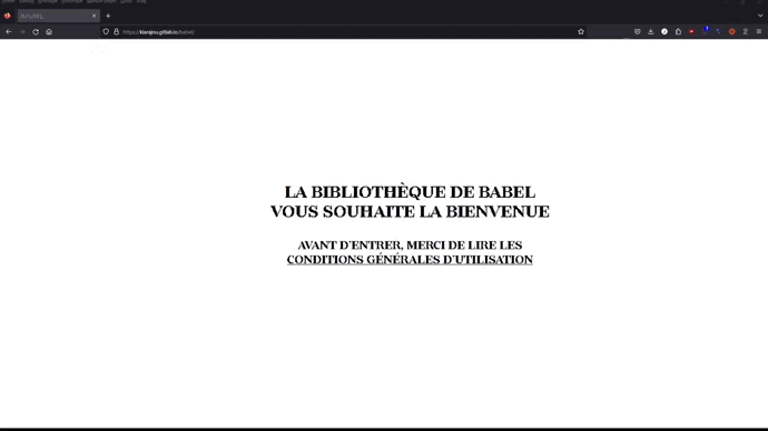 GIF animé de la navigation sur le site.