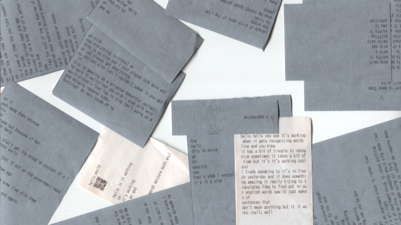 Scan of some of the recipts that have been printed during the event.